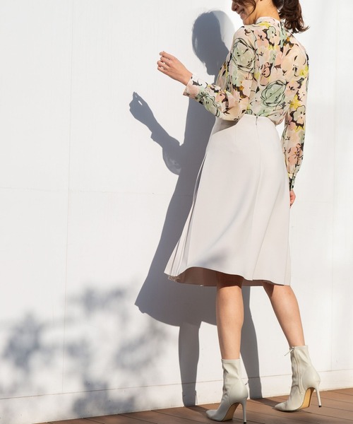 NARACAMICIE（ナラカミーチェ）の「サイドプリーツスカート（スカート・レディース・ブラック/ベージュ/パープル・MEDIUM）」の10枚目の写真