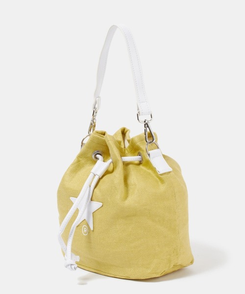 CONVERSE TOKYO（コンバーストウキョウ）の「リネンバケットバッグ（ショルダーバッグ・レディース・イエロー/アイボリー/ブラウン/ネイビー・FREE）」の8枚目の写真