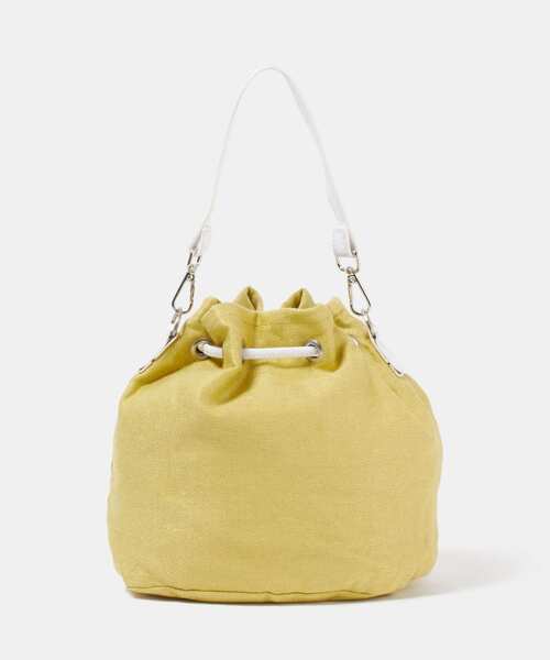 CONVERSE TOKYO（コンバーストウキョウ）の「リネンバケットバッグ（ショルダーバッグ・レディース・イエロー/アイボリー/ブラウン/ネイビー・FREE）」の9枚目の写真
