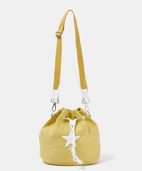 CONVERSE TOKYO（コンバーストウキョウ）の「リネンバケットバッグ（ショルダーバッグ・レディース・イエロー/アイボリー/ブラウン/ネイビー・FREE）」の11枚目の写真