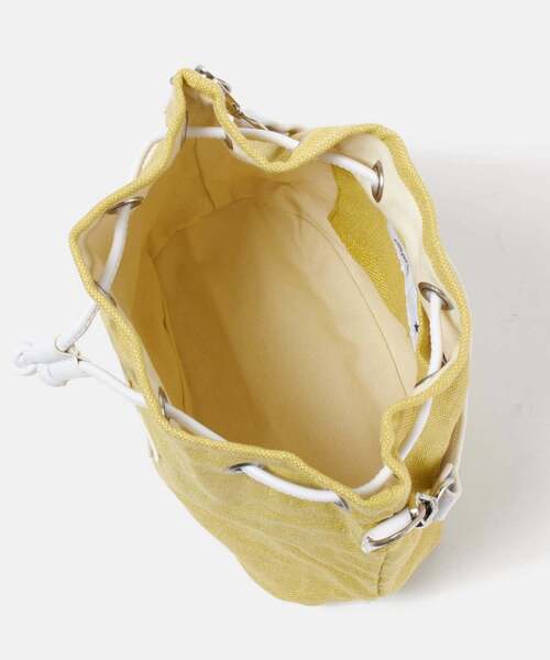 CONVERSE TOKYO（コンバーストウキョウ）の「リネンバケットバッグ（ショルダーバッグ・レディース・イエロー/アイボリー/ブラウン/ネイビー・FREE）」の12枚目の写真