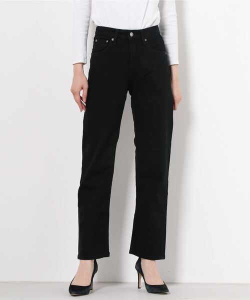 Nudie Jeans(ヌーディージーンズ)の「Straight Sally Everblack ストレートサリー レギュラーストレート ジーンズ(レングス28)(デニムパンツ・レディース・ブラック・24inch/25inch/27inch/26inch)」の4枚目の写真