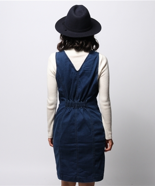 ROSE BUD（ローズバッド）の「LOP-14214 FRONT BUTTON JUMPER SKIRT（ワンピース・レディース・ワンウォッシュ/ブラック・ONE SIZE）」の9枚目の写真