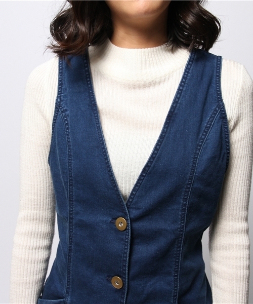 ROSE BUD（ローズバッド）の「LOP-14214 FRONT BUTTON JUMPER SKIRT（ワンピース・レディース・ワンウォッシュ/ブラック・ONE SIZE）」の7枚目の写真