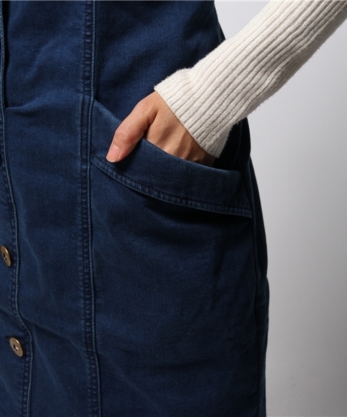 ROSE BUD（ローズバッド）の「LOP-14214 FRONT BUTTON JUMPER SKIRT（ワンピース・レディース・ワンウォッシュ/ブラック・ONE SIZE）」の6枚目の写真