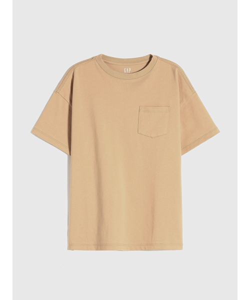 GAP（ギャップ）の「ベーシック クルーネック Tシャツ（Tシャツ/カットソー・キッズ・ホワイト系その他/ダークベージュ/ベージュ/ブラウン系その他/ブラウン/ホワイト/ベージュ系その他2/ライトベージュ・XL/XXL/M/L/S/XS）」の5枚目の写真