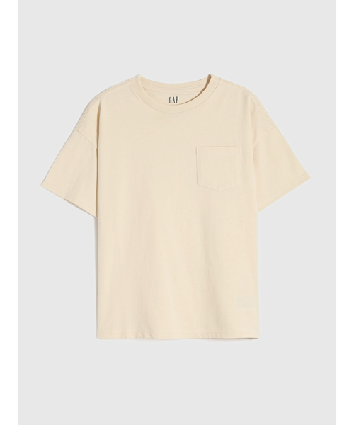 GAP（ギャップ）の「ベーシック クルーネック Tシャツ（Tシャツ/カットソー・キッズ・ホワイト系その他/ダークベージュ/ベージュ/ブラウン系その他/ブラウン/ホワイト/ベージュ系その他2/ライトベージュ・XL/XXL/M/L/S/XS）」の6枚目の写真