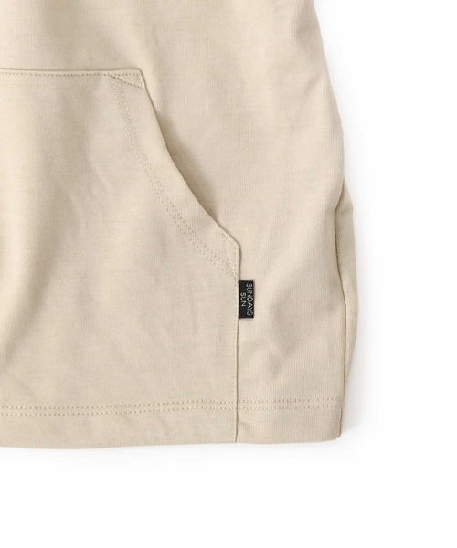 SUNDAYS SUN(サンデイズ サン)の「ポケット付きショルダーパッチTシャツ(Tシャツ/カットソー・キッズ・チャコールグレー/ブラウン/ベージュ/サックスブルー・80/140/130/120/100/110/90)」の15枚目の写真