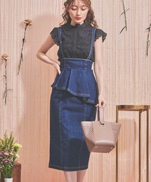 ペプラムディティールタイトスカート