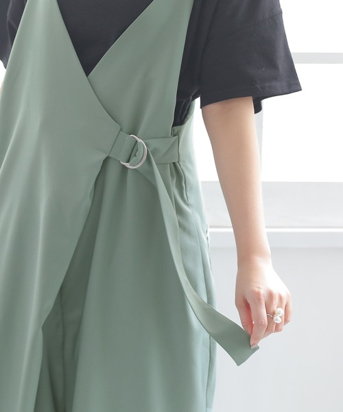 osharewalker（オシャレウォーカー）の「【廃盤】『カシュクール風Dカンサロペット』（サロペット/オーバーオール・レディース・ブラック/ミント・1/2）」の14枚目の写真