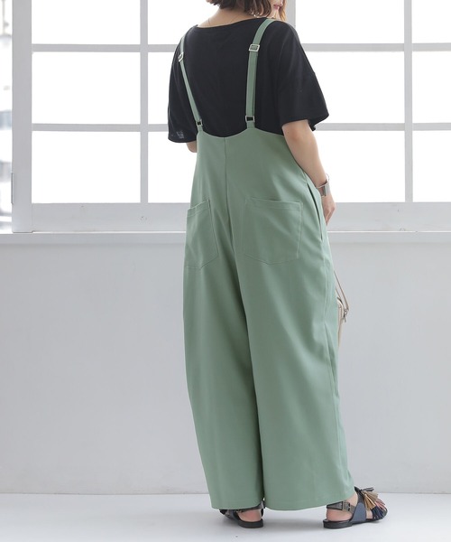 osharewalker（オシャレウォーカー）の「【廃盤】『カシュクール風Dカンサロペット』（サロペット/オーバーオール・レディース・ブラック/ミント・1/2）」の11枚目の写真