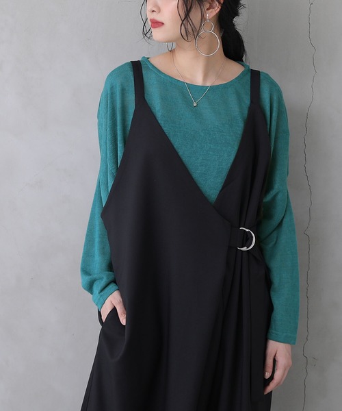 osharewalker（オシャレウォーカー）の「【廃盤】『カシュクール風Dカンサロペット』（サロペット/オーバーオール・レディース・ブラック/ミント・1/2）」の18枚目の写真