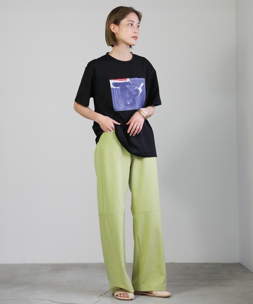 select MOCA(セレクトモカ)の「2021 SS ニュアンスアートデザインTシャツ(Tシャツ/カットソー・レディース・ホワイト/ブラック・FREE)」の11枚目の写真