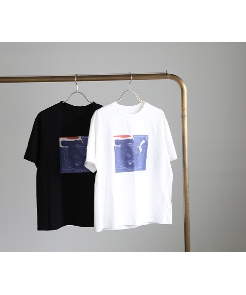 select MOCA(セレクトモカ)の「2021 SS ニュアンスアートデザインTシャツ(Tシャツ/カットソー・レディース・ホワイト/ブラック・FREE)」の6枚目の写真