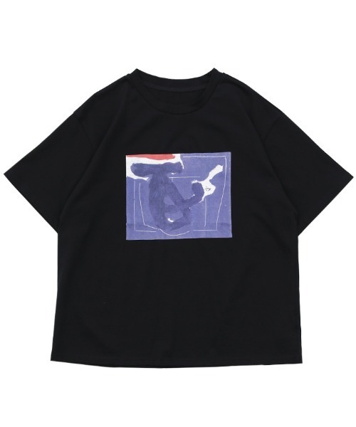 select MOCA(セレクトモカ)の「2021 SS ニュアンスアートデザインTシャツ(Tシャツ/カットソー・レディース・ホワイト/ブラック・FREE)」の4枚目の写真