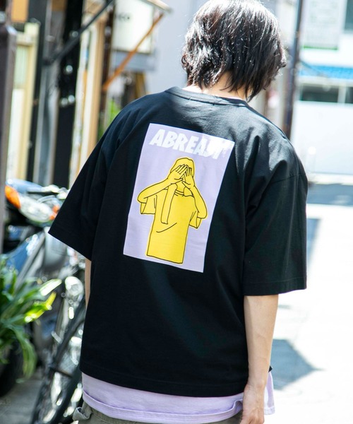 boohoo MAN★オーバーサイズ 半袖 バックプリント Tシャツ★黒★ バックプリント Tシャツ 半袖 オーバーサイズ ストリート 韓国