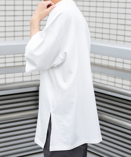 PairPair(ペアペア)の「ブルドッグオーバーTシャツ(ユニセックス)(Tシャツ/カットソー・メンズ・オレンジ/ネイビー/チャコールグレー/オフホワイト・FREE)」の13枚目の写真