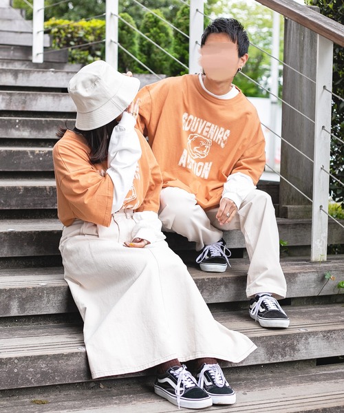 PairPair(ペアペア)の「ブルドッグオーバーTシャツ(ユニセックス)(Tシャツ/カットソー・メンズ・オレンジ/ネイビー/チャコールグレー/オフホワイト・FREE)」の16枚目の写真