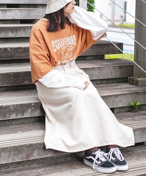 PairPair(ペアペア)の「ブルドッグオーバーTシャツ(ユニセックス)(Tシャツ/カットソー・メンズ・オレンジ/ネイビー/チャコールグレー/オフホワイト・FREE)」の17枚目の写真