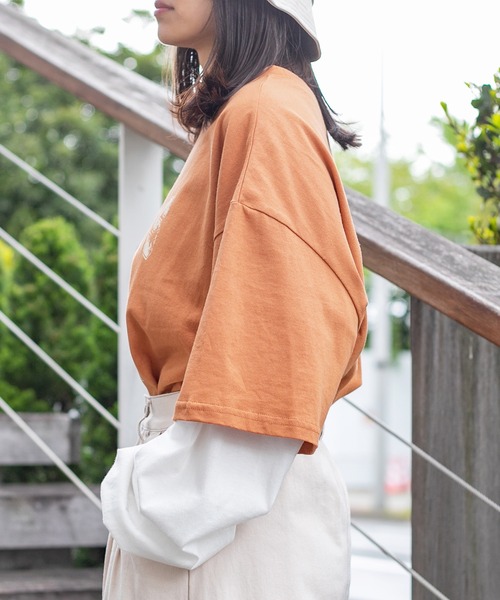 PairPair(ペアペア)の「ブルドッグオーバーTシャツ(ユニセックス)(Tシャツ/カットソー・メンズ・オレンジ/ネイビー/チャコールグレー/オフホワイト・FREE)」の19枚目の写真