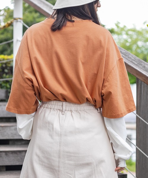 PairPair(ペアペア)の「ブルドッグオーバーTシャツ(ユニセックス)(Tシャツ/カットソー・メンズ・オレンジ/ネイビー/チャコールグレー/オフホワイト・FREE)」の20枚目の写真