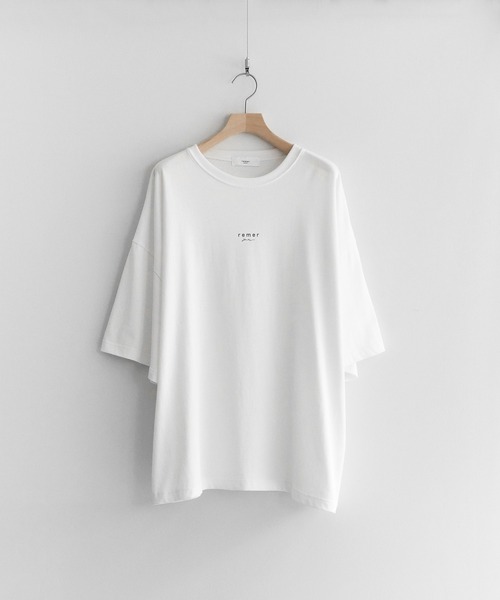 remer(リメール)の「loose logo Tee《2021》/ルーズロゴTee(Tシャツ/カットソー・メンズ・ホワイト/ブラック・SMALL/MEDIUM/LARGE)」の3枚目の写真