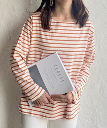 She's Closet | ボーダー 長袖 ロングTシャツ(Tシャツ/カットソー)