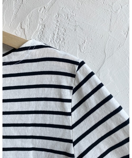 She's Closet（シーズクローゼット）の「ボーダー 長袖 ロングTシャツ（Tシャツ/カットソー・レディース・ホワイト/ライトブルー/ピンク/オレンジ/ブルー・FREE）」の22枚目の写真