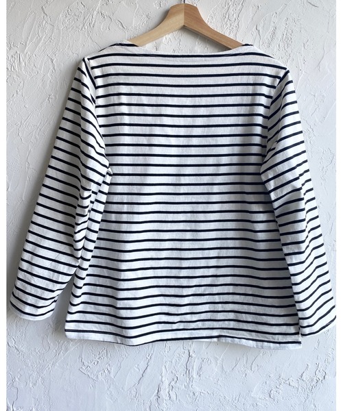 She's Closet（シーズクローゼット）の「ボーダー 長袖 ロングTシャツ（Tシャツ/カットソー・レディース・ホワイト/ライトブルー/ピンク/オレンジ/ブルー・FREE）」の21枚目の写真