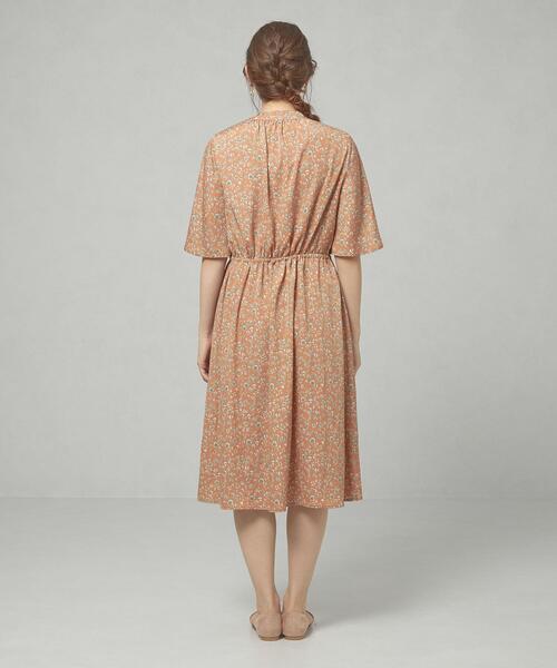 closet story（クローゼットストーリー）の「＜closet story＞□フリルスタンドカラー ボタニカルP ワンピース -手洗い可能-（ワンピース・レディース・ライトグレー/オフホワイト/シャーベット・FREE）」の6枚目の写真