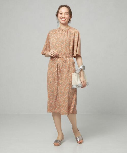 closet story（クローゼットストーリー）の「＜closet story＞□フリルスタンドカラー ボタニカルP ワンピース -手洗い可能-（ワンピース・レディース・ライトグレー/オフホワイト/シャーベット・FREE）」の13枚目の写真