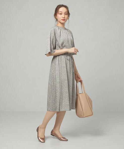 closet story（クローゼットストーリー）の「＜closet story＞□フリルスタンドカラー ボタニカルP ワンピース -手洗い可能-（ワンピース・レディース・ライトグレー/オフホワイト/シャーベット・FREE）」の16枚目の写真