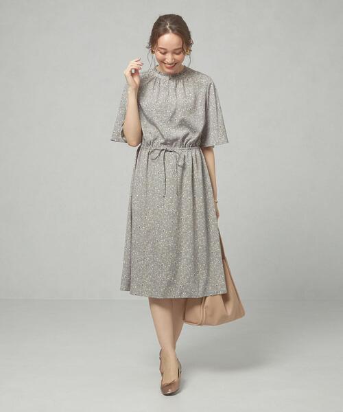 closet story（クローゼットストーリー）の「＜closet story＞□フリルスタンドカラー ボタニカルP ワンピース -手洗い可能-（ワンピース・レディース・ライトグレー/オフホワイト/シャーベット・FREE）」の17枚目の写真