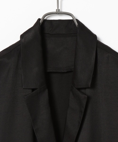 PAGEBOY(ページボーイ)の「クリアリネンショートスリーブジャケット (セットアップ対応)(セットアップ・レディース・ブラック/ブラウン系その他/グレイッシュベージュ・FREE)」の17枚目の写真