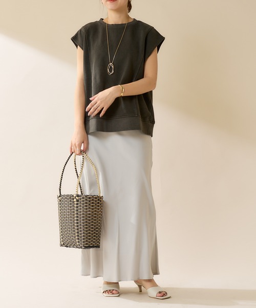 SHENERY(シーナリー)の「ピグメント加工裏毛ベスト(ベスト・レディース・ブラック/オレンジ・FREE)」の10枚目の写真