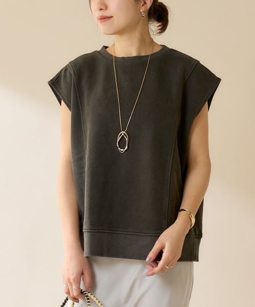 SHENERY(シーナリー)の「ピグメント加工裏毛ベスト(ベスト・レディース・ブラック/オレンジ・FREE)」の3枚目の写真