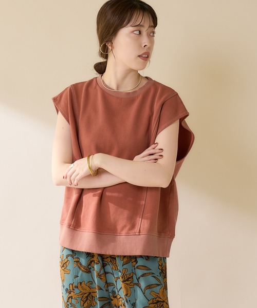 SHENERY(シーナリー)の「ピグメント加工裏毛ベスト(ベスト・レディース・ブラック/オレンジ・FREE)」の18枚目の写真