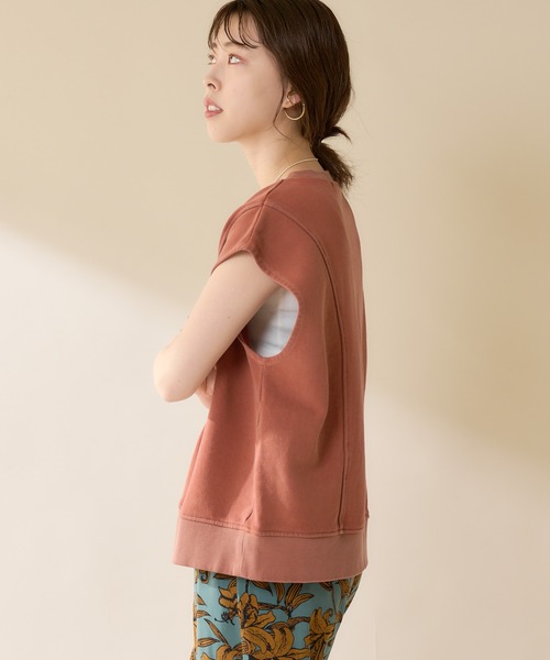 SHENERY(シーナリー)の「ピグメント加工裏毛ベスト(ベスト・レディース・ブラック/オレンジ・FREE)」の19枚目の写真