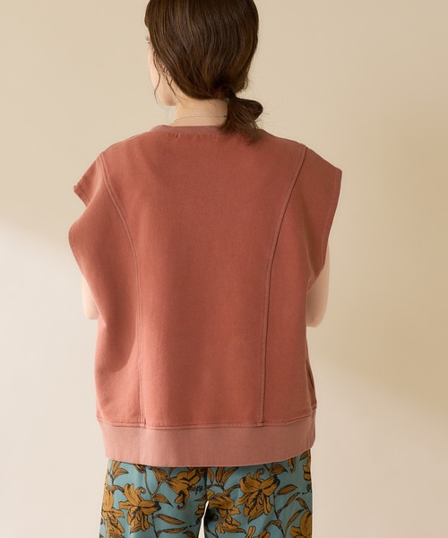 SHENERY(シーナリー)の「ピグメント加工裏毛ベスト(ベスト・レディース・ブラック/オレンジ・FREE)」の21枚目の写真