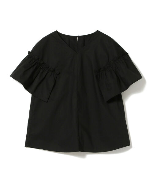 Ray BEAMS（レイビームス）の「Ray BEAMS / ギャザー フリルスリーブ Vネック ブラウス（シャツ/ブラウス・レディース・ホワイト/ライトブルー/ブラック・ONE SIZE）」の19枚目の写真