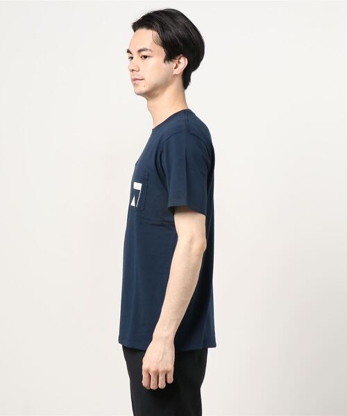 POLeR OUTDOOR STUFF（ポーラーアウトドアスタッフ）の「POLeR OUTDOOR STUFF/ポーラーアウトドアスタッフ　SUMMIT POCKET TEE　サミットポケットティー（Tシャツ/カットソー・メンズ・ネイビー・MEDIUM）」の2枚目の写真