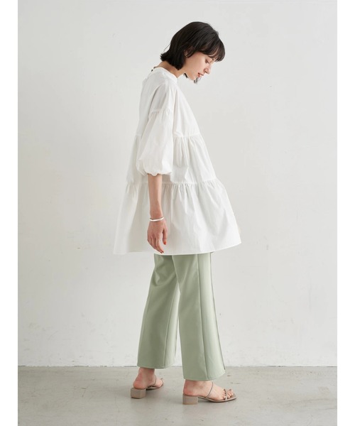 earth music&ecology（アースミュージックアンドエコロジー）の「【WEB限定】ティアードギャザーチュニック ＊（チュニック・レディース・ブラック/オフホワイト/ライトグリーン/その他8・FREE）」の17枚目の写真