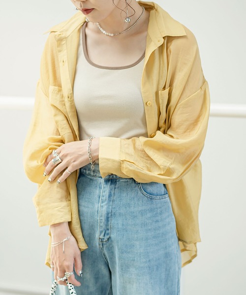 Lull（ルル）の「【Lull / ルル】バイカラー2wayリブタンク（タンクトップ・レディース・ブラック/ベージュ/ミント・ONESIZE）」の3枚目の写真