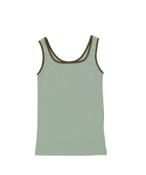 Lull（ルル）の「【Lull / ルル】バイカラー2wayリブタンク（タンクトップ・レディース・ブラック/ベージュ/ミント・ONESIZE）」の14枚目の写真