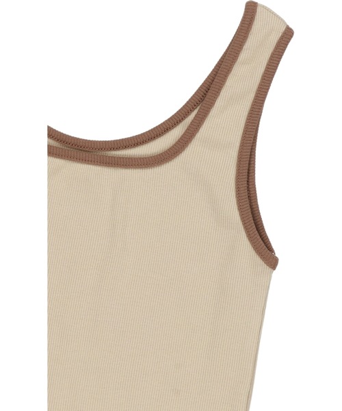 Lull（ルル）の「【Lull / ルル】バイカラー2wayリブタンク（タンクトップ・レディース・ブラック/ベージュ/ミント・ONESIZE）」の18枚目の写真