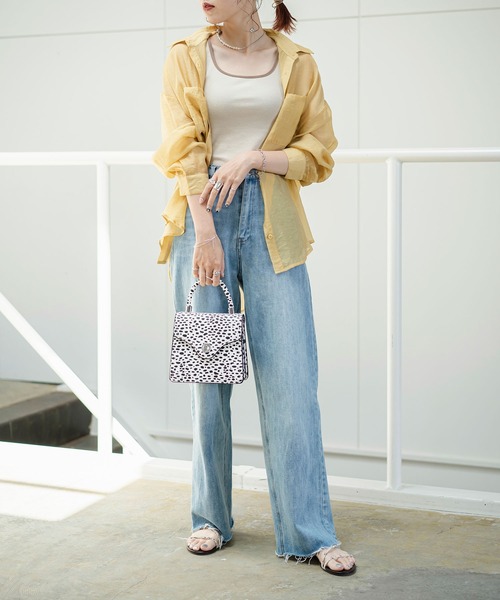 Lull（ルル）の「【Lull / ルル】バイカラー2wayリブタンク（タンクトップ・レディース・ブラック/ベージュ/ミント・ONESIZE）」の20枚目の写真