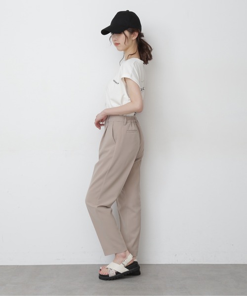 FREE'S MART（フリーズマート）の「【Sシリーズ対応】◆ストレッチダブルジョーゼットテーパードパンツ（その他パンツ・レディース・ブラック/ベージュ/カーキ・X-SMALL/SMALL/MEDIUM）」の8枚目の写真