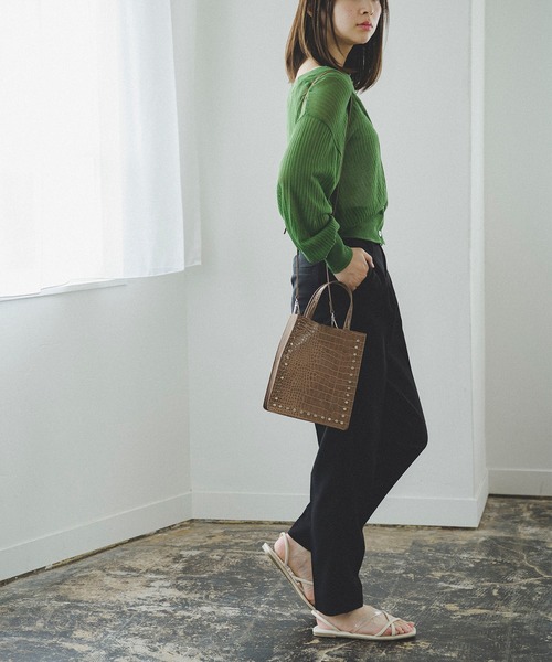 FREE'S MART（フリーズマート）の「【Sシリーズ対応】◆ストレッチダブルジョーゼットテーパードパンツ（その他パンツ・レディース・ブラック/ベージュ/カーキ・X-SMALL/SMALL/MEDIUM）」の19枚目の写真