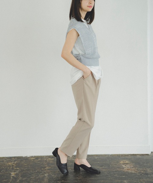 FREE'S MART（フリーズマート）の「【Sシリーズ対応】◆ストレッチダブルジョーゼットテーパードパンツ（その他パンツ・レディース・ブラック/ベージュ/カーキ・X-SMALL/SMALL/MEDIUM）」の16枚目の写真