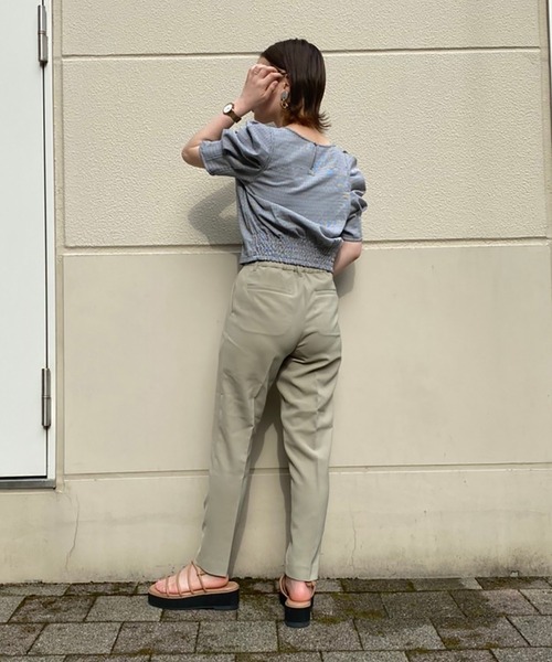 FREE'S MART（フリーズマート）の「【Sシリーズ対応】◆ストレッチダブルジョーゼットテーパードパンツ（その他パンツ・レディース・ブラック/ベージュ/カーキ・X-SMALL/SMALL/MEDIUM）」の21枚目の写真